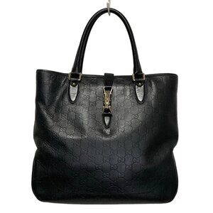 GUCCI New Jackie Black Leather - Tote Bag 399-082925